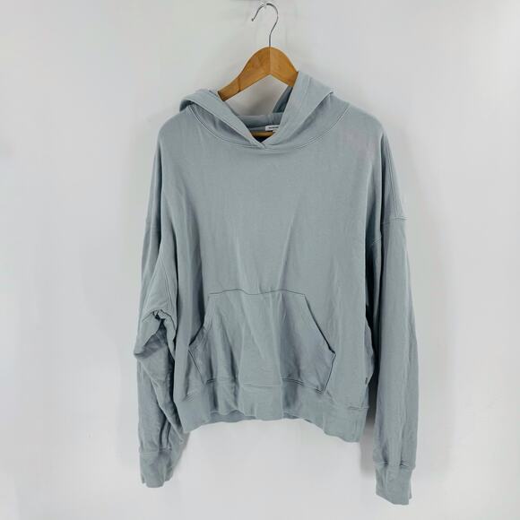 WeWoreWhat Oversized Hoodie Light Blue Cotton Blend Sweatshirt Size XL Casual - Picture 7 of 7